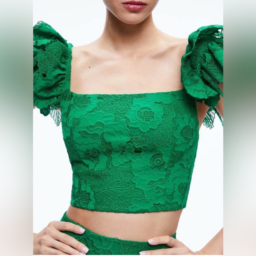 Alice and Olivia Tawny Crop Top